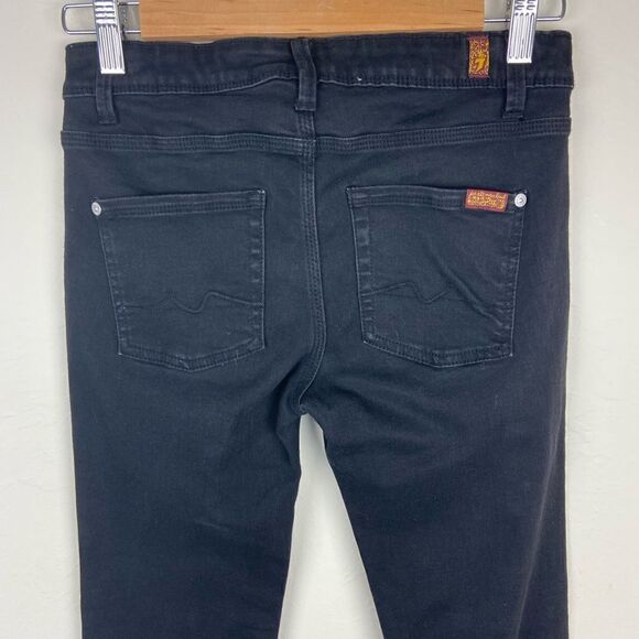 7 For All Mankind Slimmy Luxe High-Waist Skinny Jean - Black - Picture 7 of 8